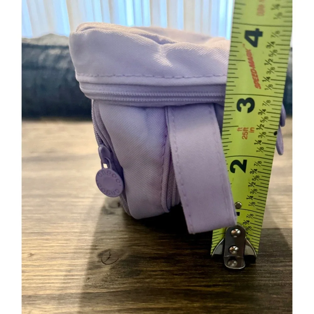 Angoo Pencil Case Large Capacity Lilac Purple Canvas Multi-Compartment Excellent